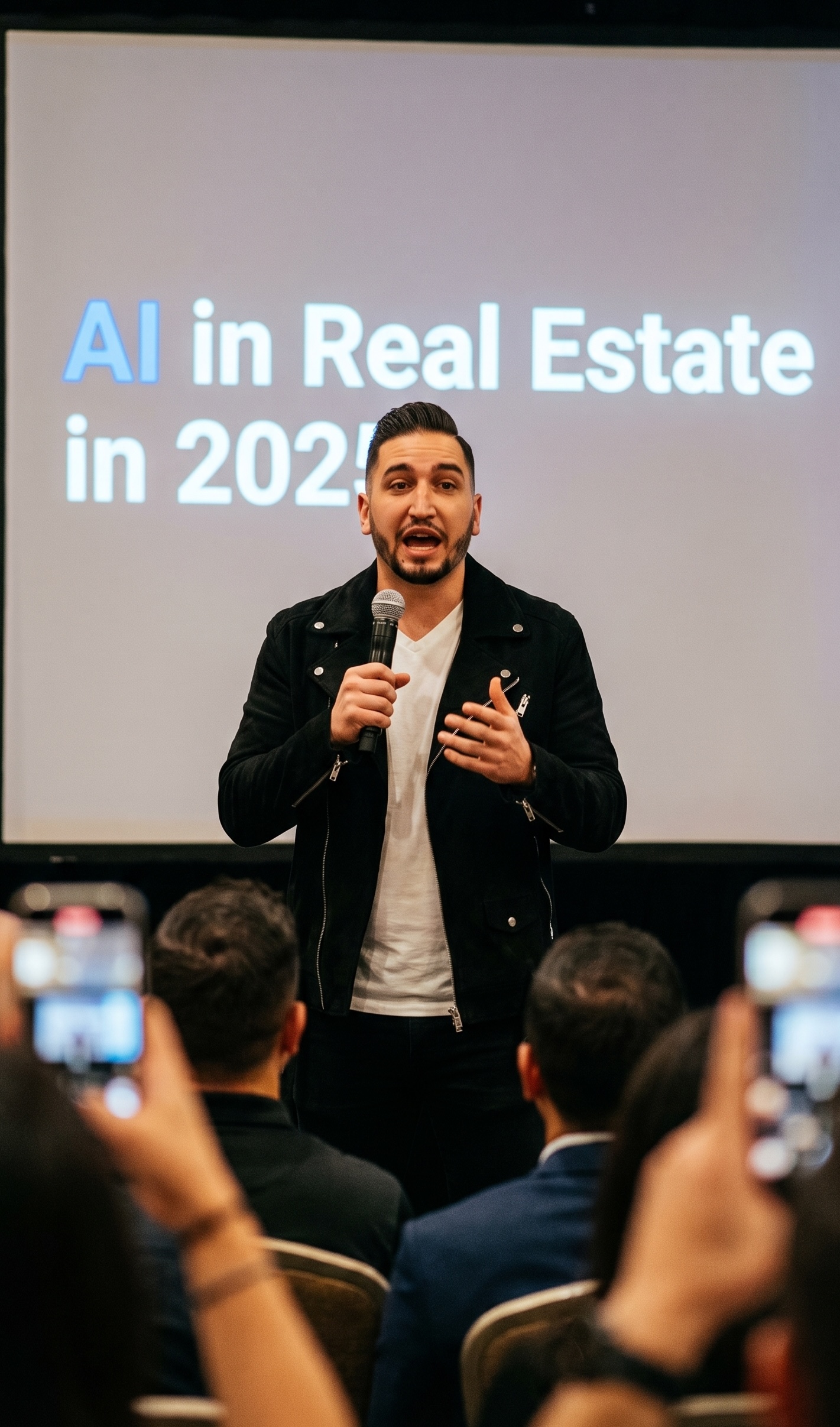 Brandon Upright presenting AI in Real Estate