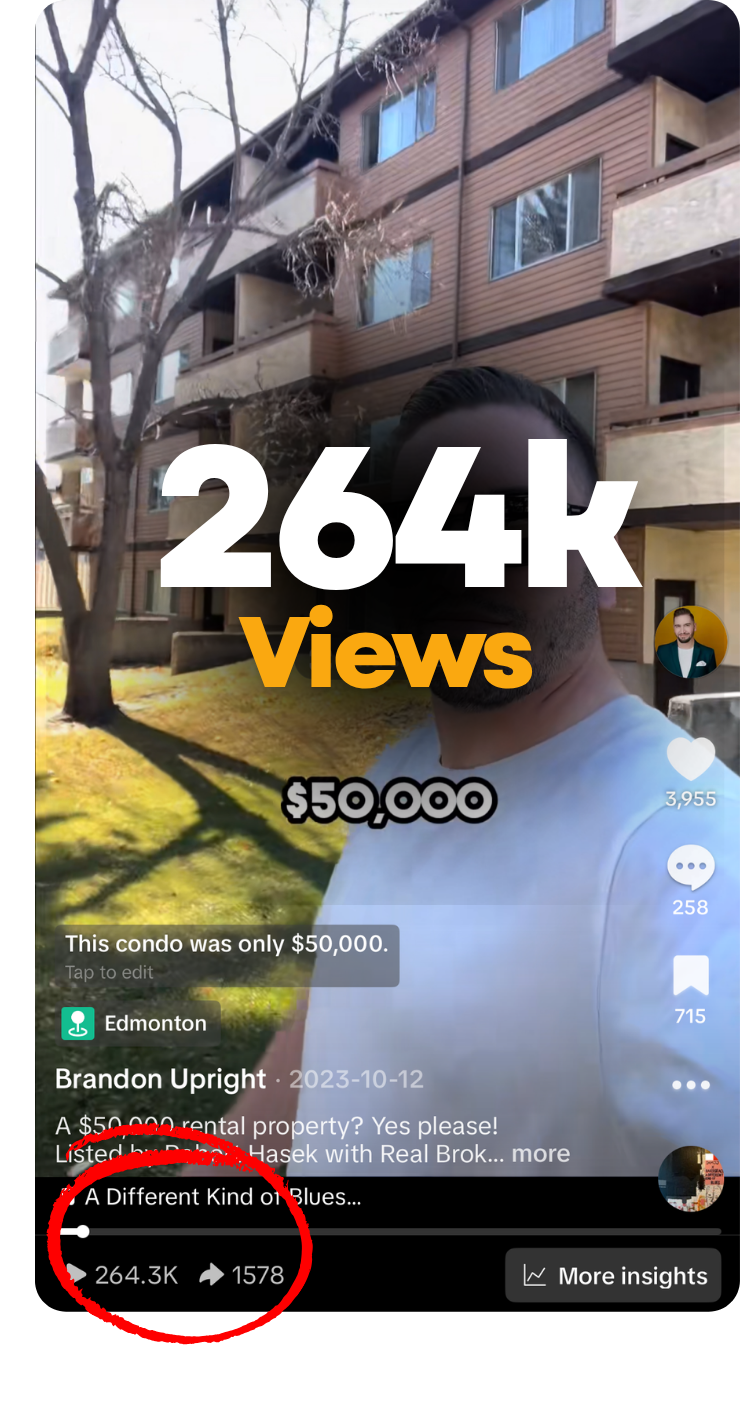 TikTok screenshot — 264K views